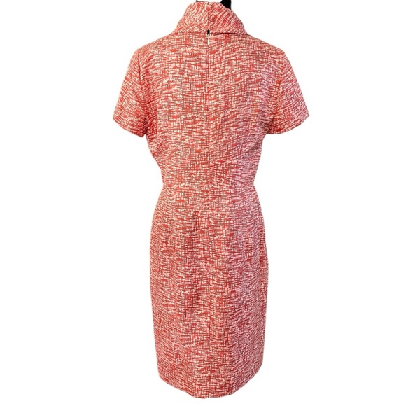 Banana Republic 100% Silk cowl neck Short Sleeve career dress womens 12 colorful - Picture 4 of 7